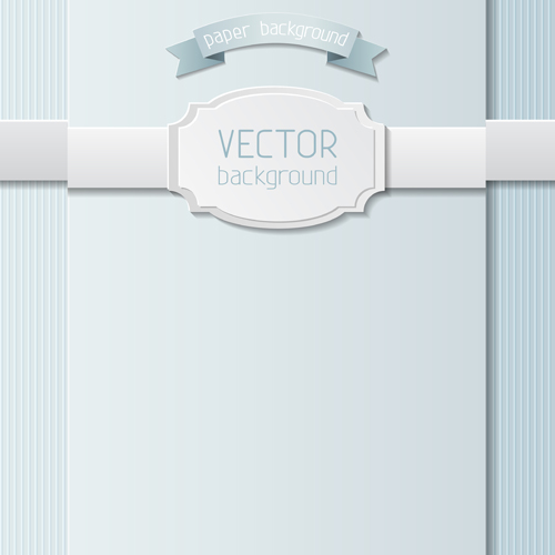 Paper ribbon with labels background vector 04