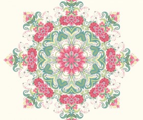 Pink floral with beautiful background vector 02