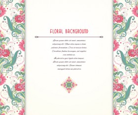 Pink floral with beautiful background vector 04