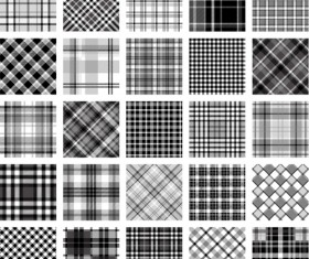 Plaid fabric patterns seamless vector 07
