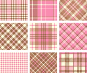 Plaid fabric patterns seamless vector 08