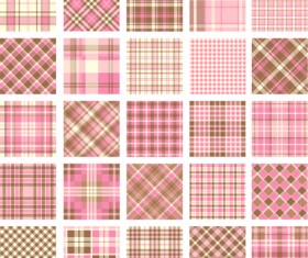 Plaid fabric patterns seamless vector 10
