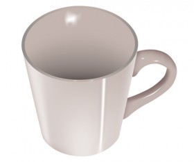 Porcelain cup vector material