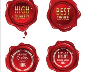 Red wax seal vector graphics