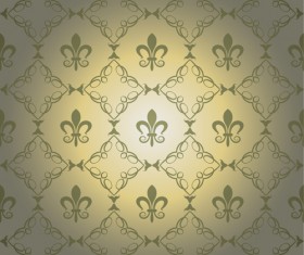 Retro floral with crown vector seamless pattern 11