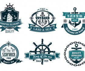 Crowns labels retro style vector 02 free download