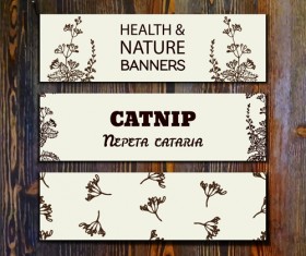 Retro wooden background with banner vector 02