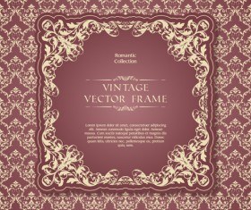 Romantic vintage frame vector material 01