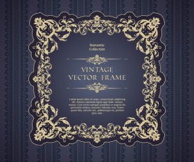 Romantic vintage frame vector material 02