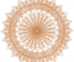 Round lace ornaments background art vector 04