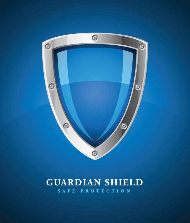 Security protect shield background vector 01