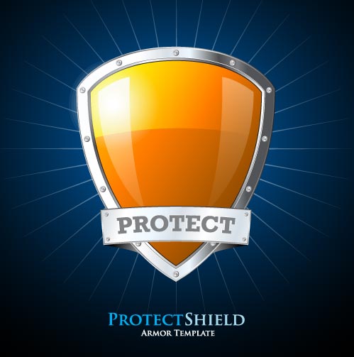 Security protect shield background vector 02