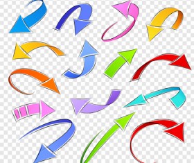 Set of colored arrows vector material 06