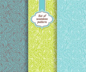 Set of floral seamless patterns vectors