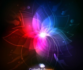 Shiny colored flower vector illustration