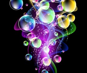 Shiny colorful bubble with abstract background 01