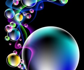 Shiny colorful bubble with abstract background 02