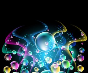 Shiny colorful bubble with abstract background 03