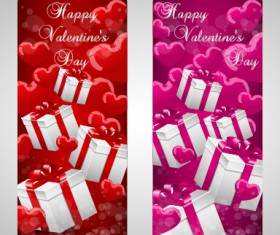 Shiny valentines day gift cards set 01