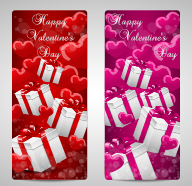 Shiny valentines day gift cards set 01