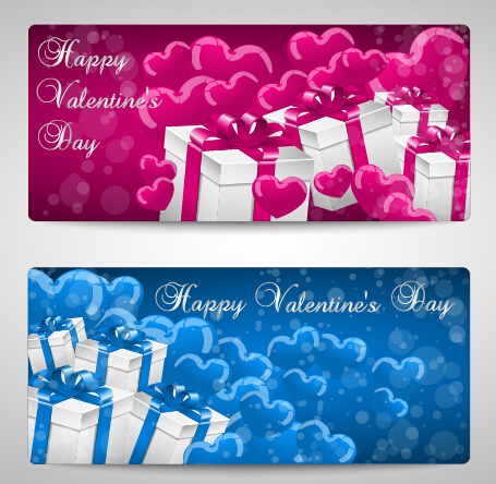 Shiny valentines day gift cards set 03