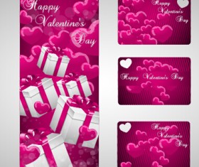 Shiny valentines day gift cards set 06