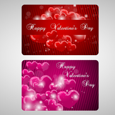 Shiny valentines day gift cards set 07