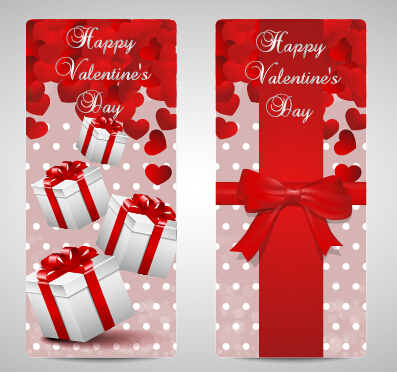 Shiny valentines day gift cards set 09
