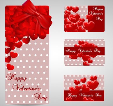 Shiny valentines day gift cards set 11