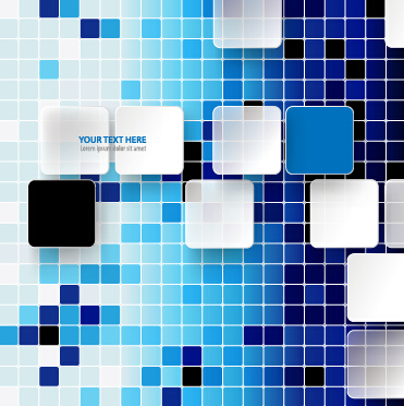 Square and mosaics shiny background vector 01