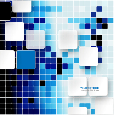 Square and mosaics shiny background vector 02