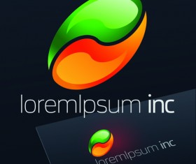 Stylish business logos material design vector 11