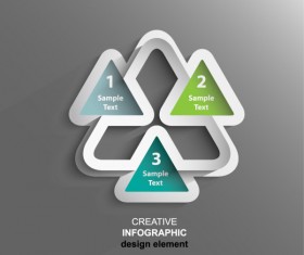 Triangle numeric infographics vector
