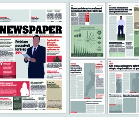 Typesetting newspaper vector templates 03