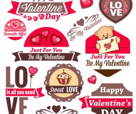 Valentines Day romantic labels
