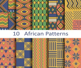 Vector african style seamless patterns