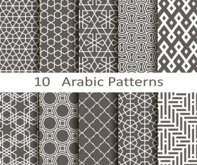 Vector arabic style seamless patterns 01