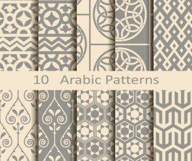 Vector arabic style seamless patterns 02
