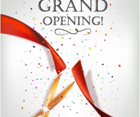 Vector big opening invitation cards set 03