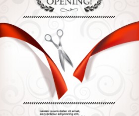 Vector big opening invitation cards set 04