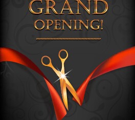 Vector big opening invitation cards set 05