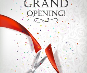 Vector big opening invitation cards set 06