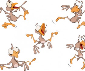 Vector cartoon funny animals set 09