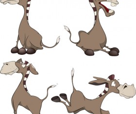 Vector cartoon funny animals set 10