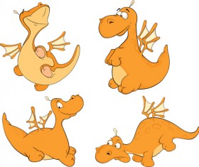 Vector cartoon funny animals set 14