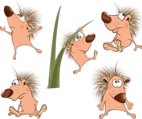 Vector cartoon funny animals set 15