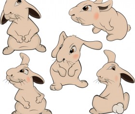 Vector cartoon funny animals set 16