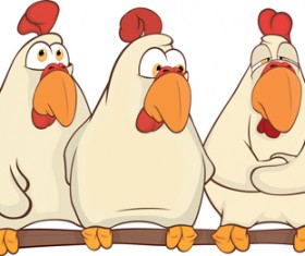 Vector cartoon funny animals set 18