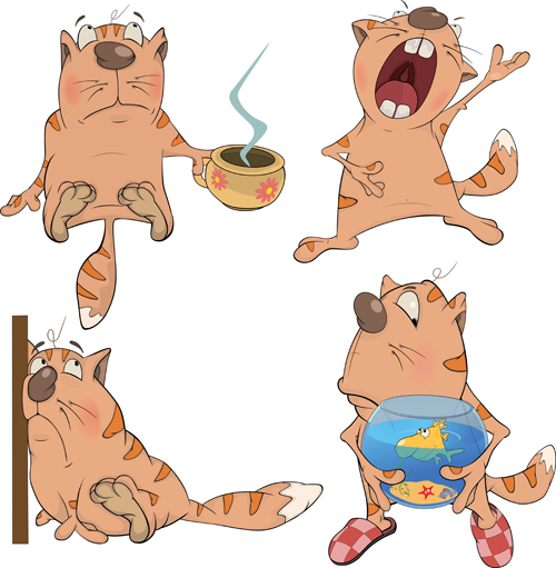 Vector cartoon funny animals set 19 free download