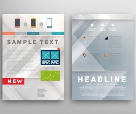 Vector cover brochure headline design 01